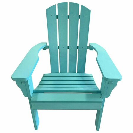 GUARDERIA Turquoise Poly Resin Adirondack Chair GU3087605